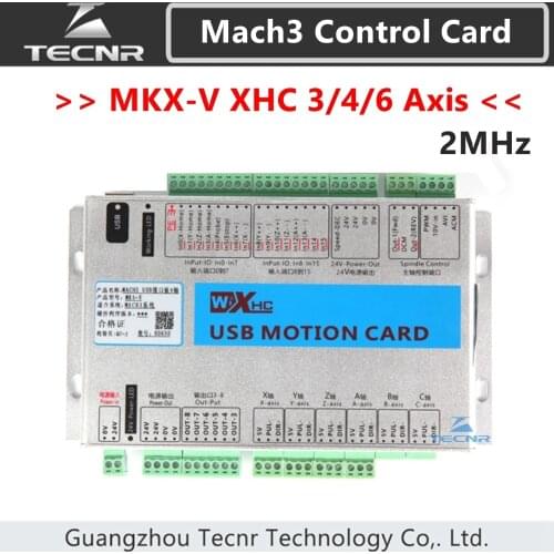 XHC Mach3 USB breakout board 3 4 6 axis MKX-V motion control card 2MHz support windows 7,10 for cnc engraving cutting machine
