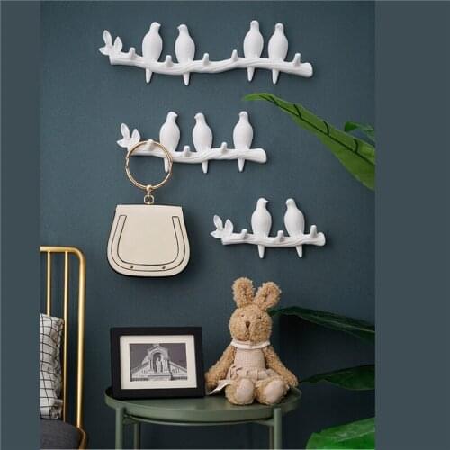 Hanger Wall Decorations Home Accessories Living Room Plastic Bird Hanger Key Kitchen Coat Clothes Towel Hooks Hat Handbag Holder