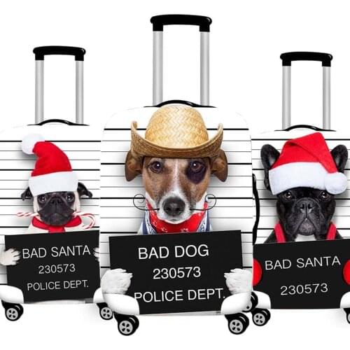 Pet Dog Design Luggage Protective Cover Travel Suitcase Cover Spandex Elastic Dust Cases For 18 to 32 Inches Travel Accessories