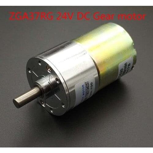 ZGA37RG 24VDC 2/5/10/15/20/30/50/60/80/100/120/150/200/300/500/1000RPM output speed Gear motor 37MM Central shaft High Torque
