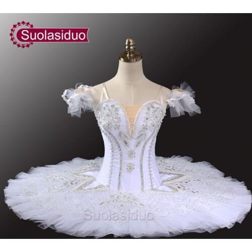 White Swan Lake Professional Tutu Girls Ballerina Costumes Women Platter Tutu Pancake Ballet Tutu Performance SD0034