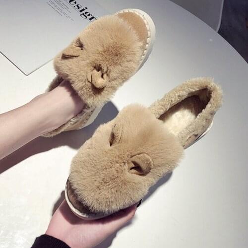 Winter Ankle Boots For Women Small ears Women Boots Plush Shoes Woman Winter Shoes Female Snow Boots Botas Mujer Warm U11-63