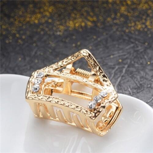 2019 Hot Sale Women Girls Elegant Crystal Geometric Alloy Hair Clips Barrettes Headwear Hairpins Female Hair Accessories