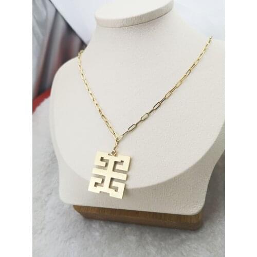 Gold Color european and american classic women luxury leopard head necklace steel