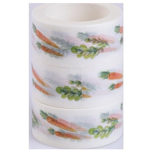 1pc Kawaii Carrot Washi DIY Scrapbooking Self Adhesive Tape Paper Tape Cute Craft Tape