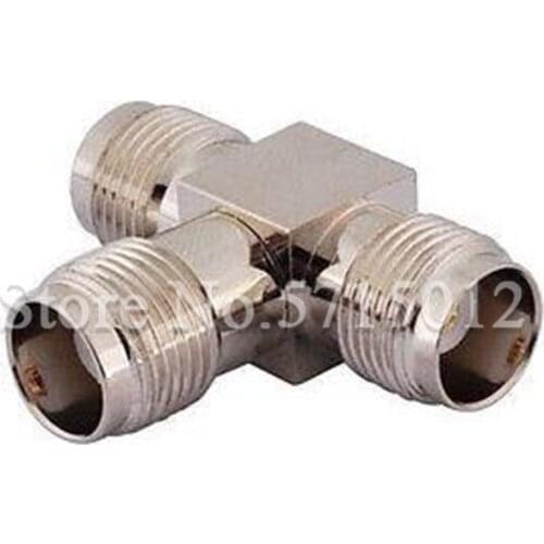 1Pcs TNC-KKK TNC Famale Head Tee Radio Frequency Connector Converter Pure Copper T-shape RF Adaptor