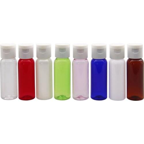 100pcs 20ml Minil Sample Empty Plastic Bottles Screw Cap 20cc Travel Display Vial Lotion Essential Oil Bottle Containers