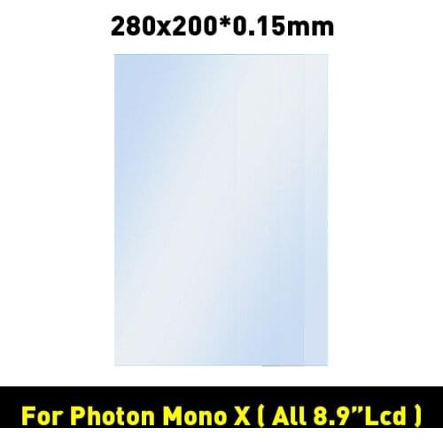 280*200mm FEP Film For Photon Mono X Resin 3D Printer For Dlp Sla Duplicator D8 Ld-003 8.9 inch Lcd UV Light Fep Film Sheet