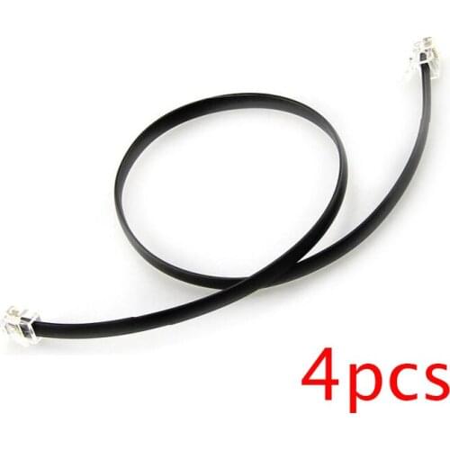 4 Pcs 6P6C RJ25 Crystal Connector Cable RJ25 Plug Wiring for DIY RC Robot Model Length 0.2/0.35/0.5m