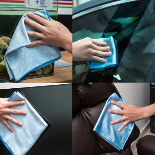 4pcs/set Microfiber Lint-free Cleaning Cloths for Wine Glasses Windows Mirrors Kitchen Bar Glassware Wiping Towels