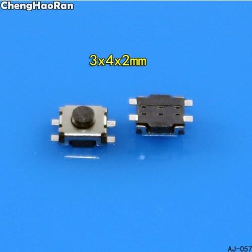 ChengHaoRan 10-100PCS/LOT 3*4*2 mm SMD Switch 4 Pin Touch Micro Switch Tact Push Button Switches 3x4x2H Mini Buttons