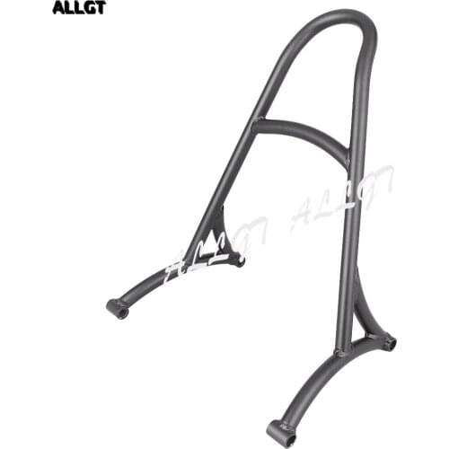 Black & Chrome Passenger Backrest Sissy Bar For Harley-Davidson XL883 XL1200 48