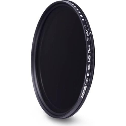 Zomei Fader ND Filter 49/52/55/58/62/67/72/77/82mm Variable Neutral Density ND Filter ND2-ND400 for Canon Nikon Sony Camera Lens