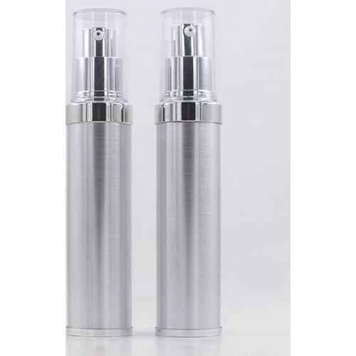 30ML UV silver airless bottle plastic bottle for lotion/emulsion/foundation/serum cosmetic packing skin care mist sprayer bottle