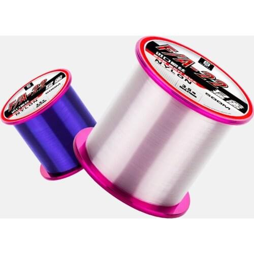 ZUKIBO 500M Hot Sale 100%Nylon Fishing Line 2COLORS Mainline/Tippet Super Strong Japan Saltwater/Freshwater Fishing Rope