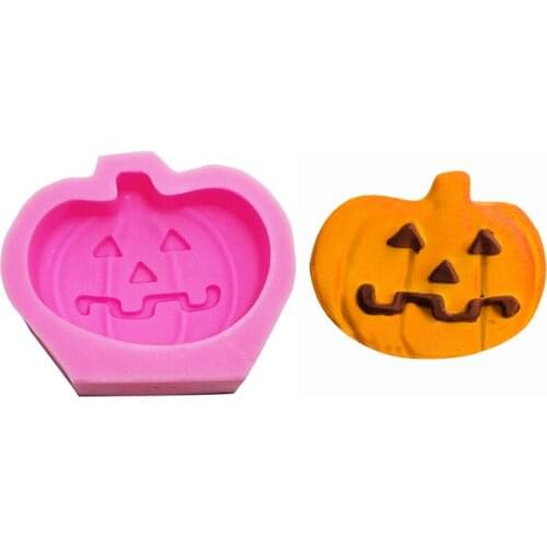 Hot 3D silicone fondant mold sugar art chocolate mold Pumpkin Shape Halloween Silicone Cake Mold Cake Pan for Cake, Fondant Mold