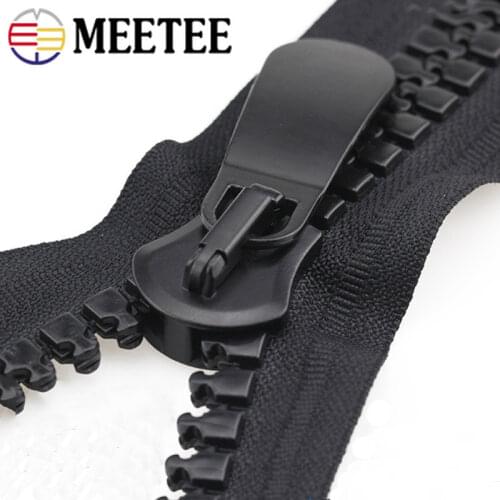 1pc 70-150cm 20# Resin Zipper Black Large Open-End Auto Lock Zip for Jacket DIY Engineering Tent Coarse Tooth Zippers ZA433