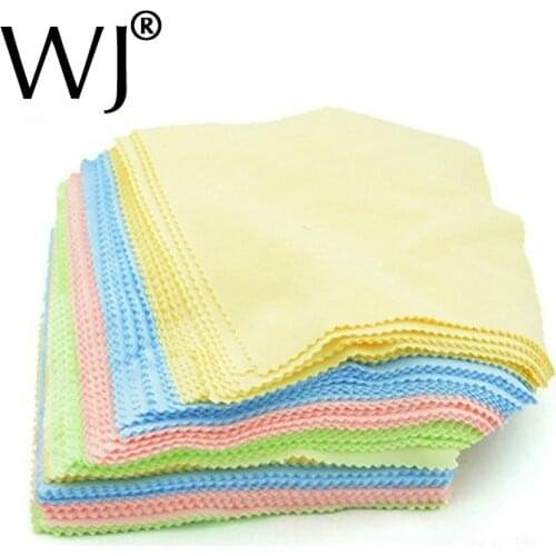 Wholesale 70pcs/lot of Square Glasses Camera Lens Screen Cellphone Cleaner Cleaning Cloth Microfibre Jewelry Polishing Clothes