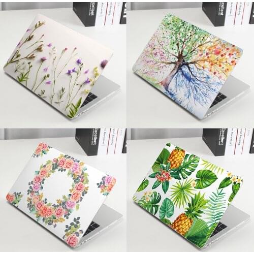 Green Leaves Printed Plastic Case Cover For Macbook Air 13 Retina Pro 13 15 16 2020 A2289 A2159 A2337 A2338 A1932