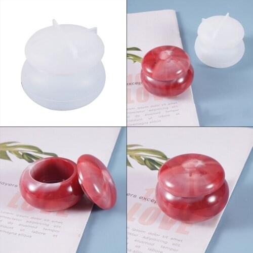 DIY crafts crystal epoxy resin mold rouge lipstick pot casting silicone mold is convenient, simple and clean