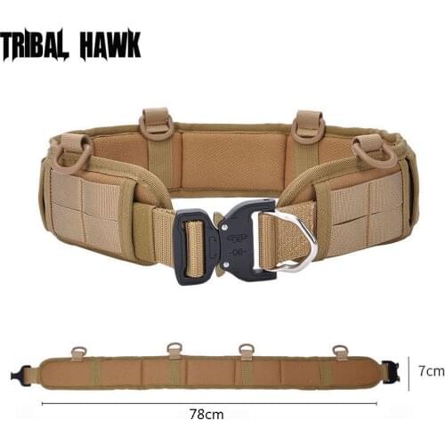 Molle Battle Belt Military Tactical Equipment War CS Cambat Airsoft Waistband Police Army Hunting Belts Soft Padded Adjustable