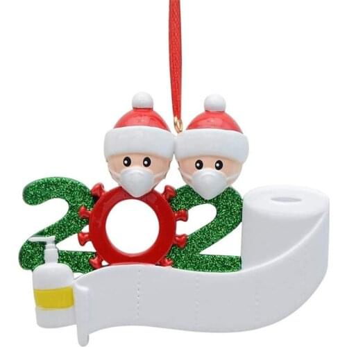 Christmas Ornament Creative DIY Name Blessing Pendant Colorful Resin Mask Snowman Christmas Tree Pendant