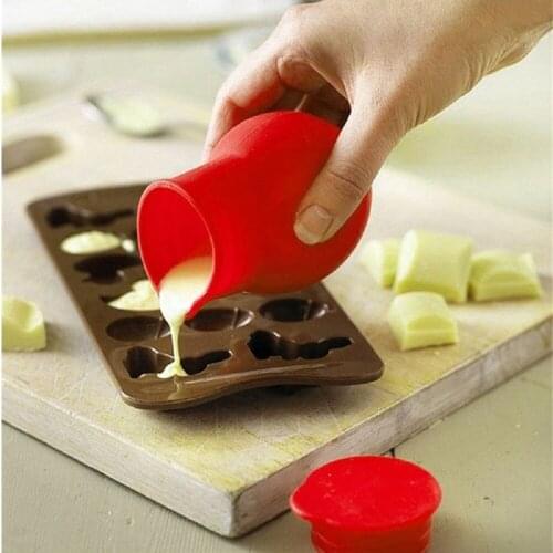 Silicone Chocolate Melting Tool Melt Butter Pot Heat Sauce Pourer Bakeware DIY Chocolates Gift Random Color