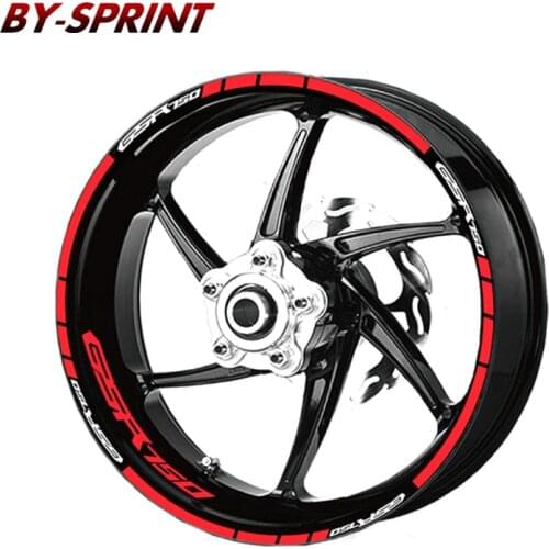 For SUZUKI GSR 750 GSR750 Motorcycle Wheel Stickers Stripes Reflective Waterproof Wheel Stickers 4 colors