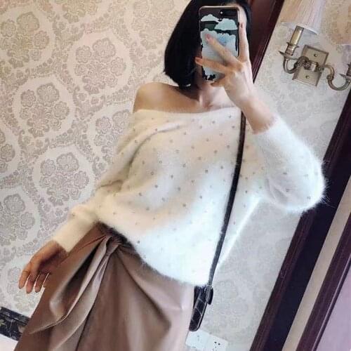 Women Sweater Spring / Summer 2021 New Long Rabbit Wool Women Pullovers