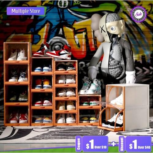 1PCS transparent sneakers household dust proof storage shoe box shoes storage artifact moisture proof anti oxidation household