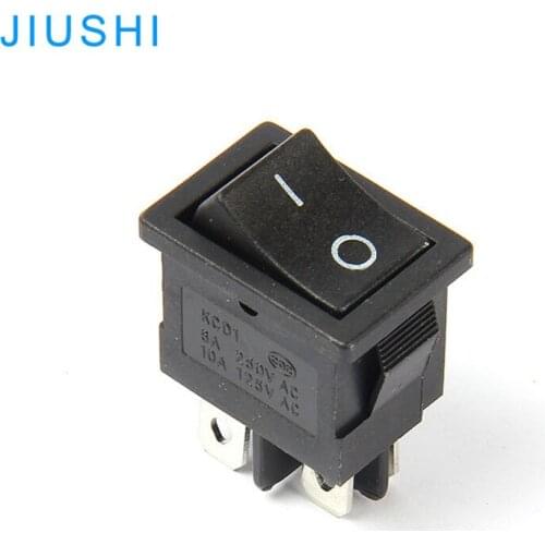 KCD1-104 rocker switch on off power switch 6A 250V 10A 125V 4Pins Black cover