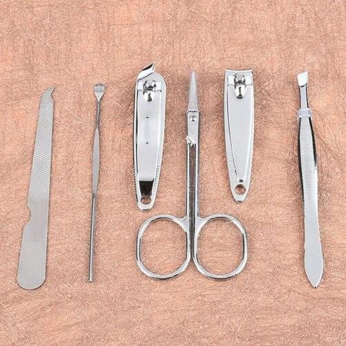 150 sets Nail Clipper Kit Scissor Eyelash Tweezer Ear Pick Manicure Sets Party Gifts And Favor For Guest 6 Pcs/set