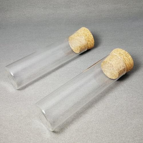 3pcs 5pcs 10pcs 45x150mm Transparent Flat Bottom Glass Test Tube with Cork stopper Thicken Laboratory Glassware