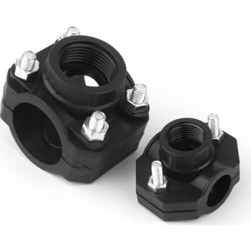 3pcs PE Water Pipe Connector Agricultural Fertilization Irrigation Tube Repair Tee Connectors Add Female Thread Interface Joint