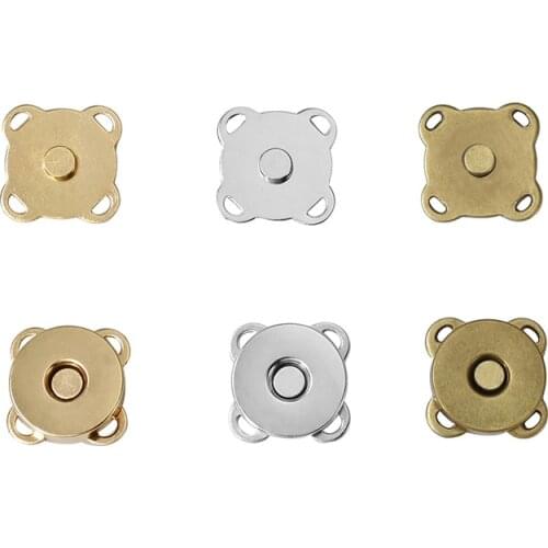 40Sets Metal Magnetic Snap Fasteners Clasps Buttons Handbag Purse Wallet Craft Bags Parts Accessories 14mm 18mm Buttons