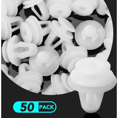 50Pcs 9mm Auto Bumper Fastener Hole Rivet Retainer Push Engine Cover Car Door Trim Panel Clip Fasteners for Toyota for NISSAN