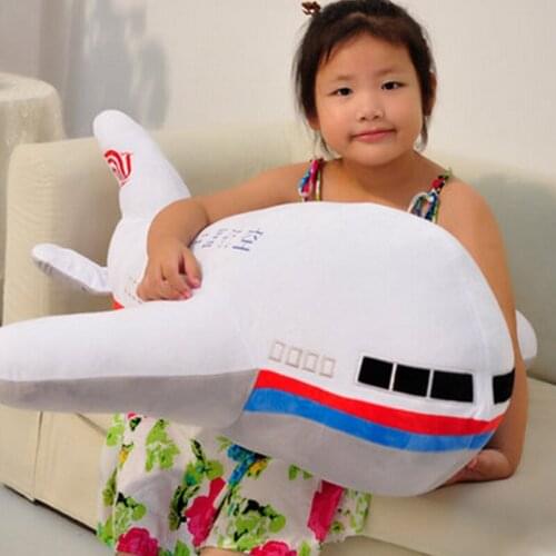 Fancytrader 95cm Large Soft Cute Simulated Cartoon Airplane Toy 37'' Big Stuffed Aircraft Model Doll Pillow Gift for Kids