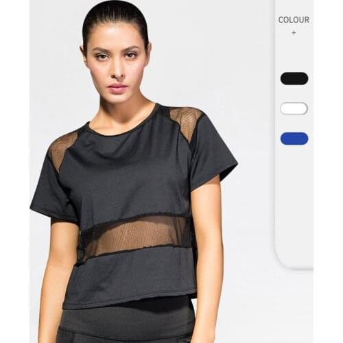 Running Shirt Women fitness top sport clothing Sexy Hollow Out yoga top Breathable Quick Dry crop top for women gym T Shirt