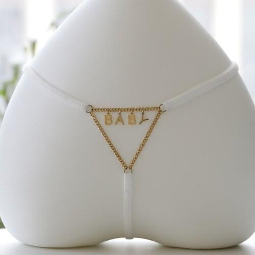 Custom G-String Thong Belly Chain Sexy Body Chain Jewelry Waist Chain Bikinis Body Jewelry For Women Accessories Bijoux Panties