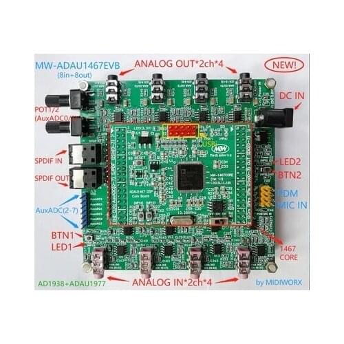 ADAU1467 Development Board 8-Input and 8-Output ADAU1463 Core Board