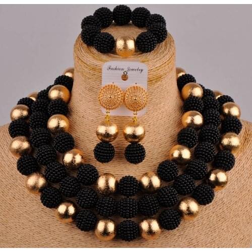 In Fashion Black Women Costume Necklace African Jewelry Set FZZ82-04