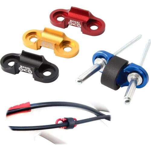 Bicycle Frame Brake Cable Tubing Fixed Buckle Threader Aluminum Alloy Cable Line Tube C Buckle CNC Base Accessories
