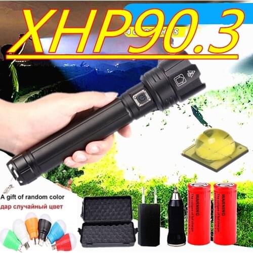 Newest 2020 xhp90.3 xhp70.2 Powerful USB LED Flashlight Torch Hand lamp 26650 Rechargeable Tactical Flashlight for Camping