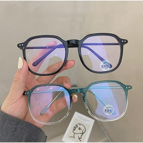 Elbru Anti-blue Radiation Rice Nail Plain Glasses Ultralight Men Women Fashion Blue Light Blocking Glasses Eyewear Students