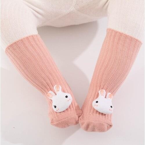 Newborns Infants Anti Slip Long Sock Toddler Children Boys Girl Cotton Doll Knee High Socks For Kids Newborn Babies Accessories