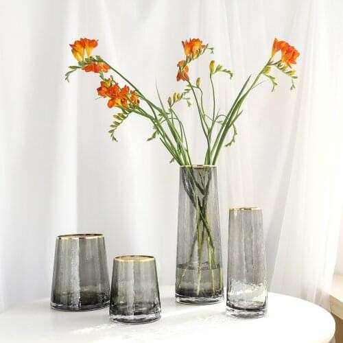 Nordic Decor Flower Vase Bottle Decoracion Para El Hogar Vases Simple Glass Vase Tabletop Home Decoration Living Room Craft Vaas