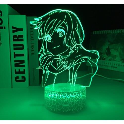 Amano Hina 3D White Crake Base Weathering with You Anime LED Lamp for Child Birthday Gift Nightlight Kids Room Decor Table Lamp