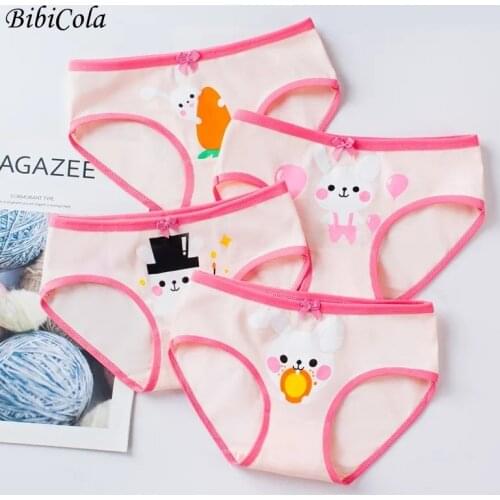 4 Pcs/Lot Cotton Panties for Girls Kids Short Briefs Children Underwear Child Cartoon Shorts Underpants Girl Panties Cute New