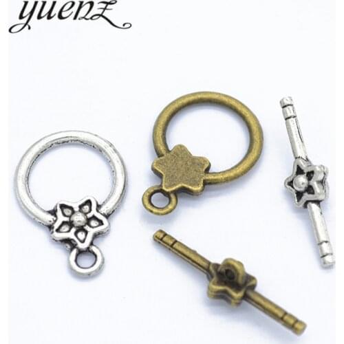 YuenZ 10 set Antique Silver Round-shaped OT Toggle Clasp Metal Fastener Bracelet For Jewelry Making DIY Accessories V217