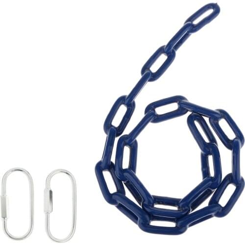 Heay Duty Iron Swing Chain with 2 Clip Snap Hook Connectors Garden Playground Swing Accessory 1.2M/1M